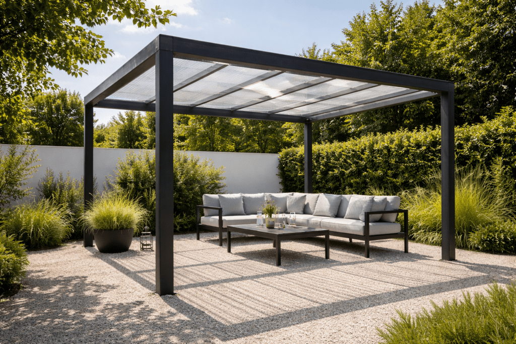 Opál polikarbonát pergola